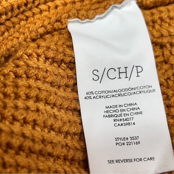 CAbi #3537 Women’s Size S Sweater Mustard Yellow StepUp Pullover Chunky Knit - Picture 3 of 9